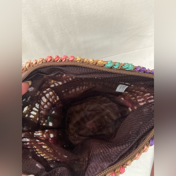 Colorful Woven Straw Small Summer Crossbody Basket Handbag Made in Philippines - Picture 3 of 13